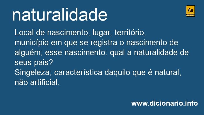 Significado de naturalidades