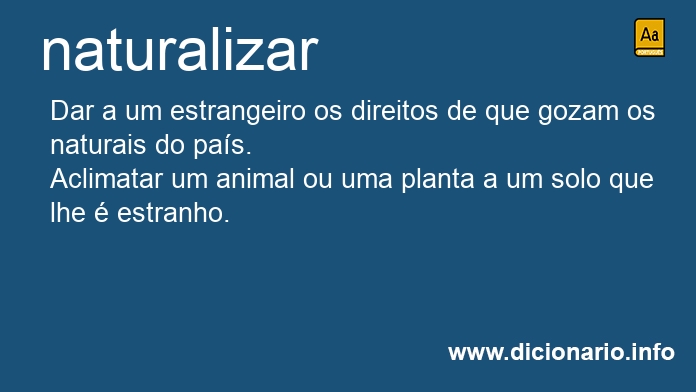 Significado de naturalizar