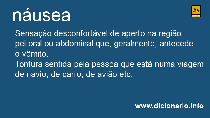 Significado de nusea