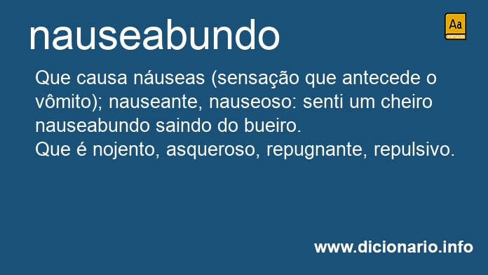 Significado de nauseabunda