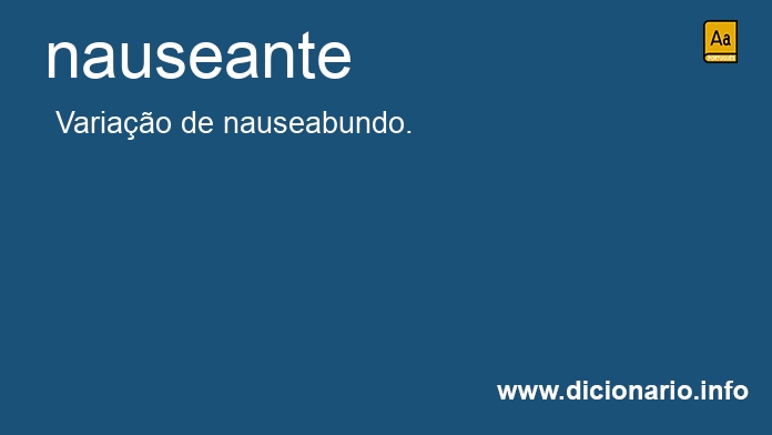 Significado de nauseante