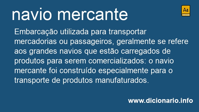 Significado de navio mercante