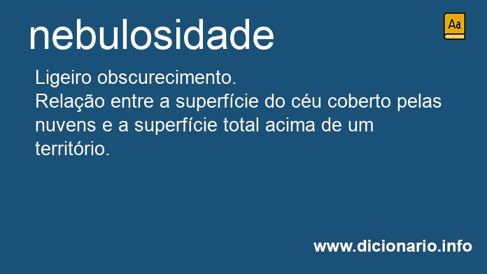 Significado de nebulosidade