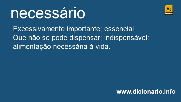 Significado de necessrio