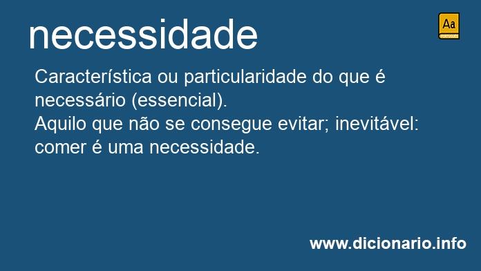 Significado de necessidade