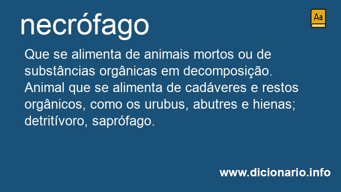 Significado de necrfagos