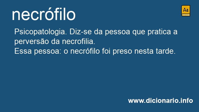 Significado de necrfila