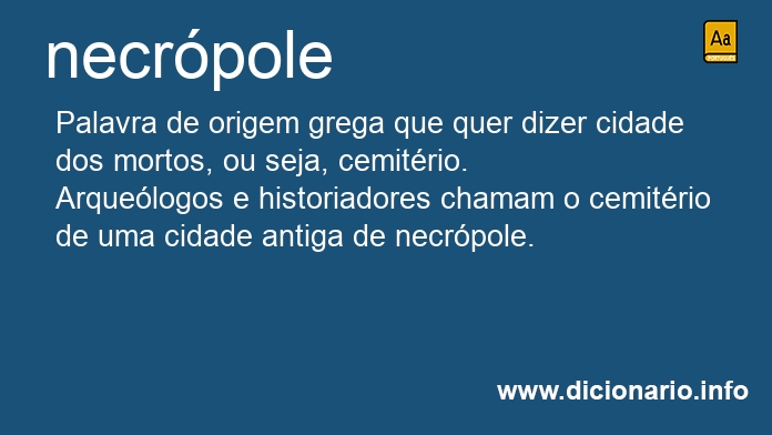 Significado de necrpole