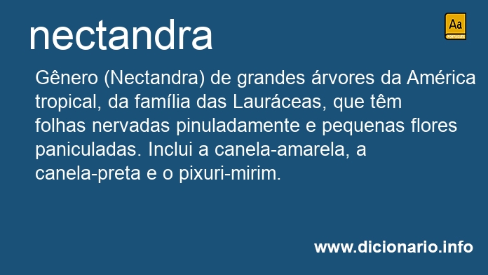 Significado de nectandra