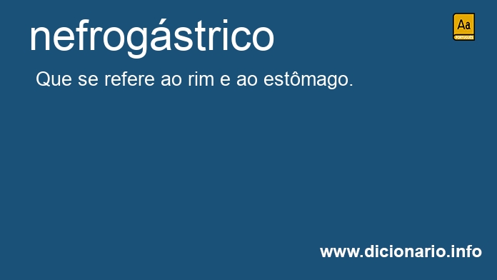 Significado de nefrogstrico