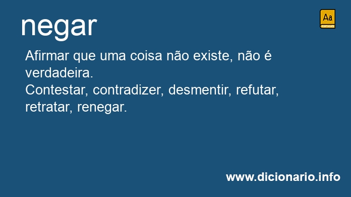 Significado de negam