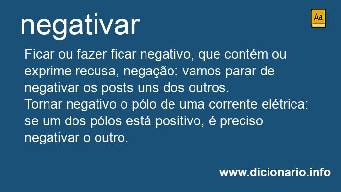 Significado de negativar