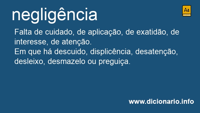 Significado de negligncia