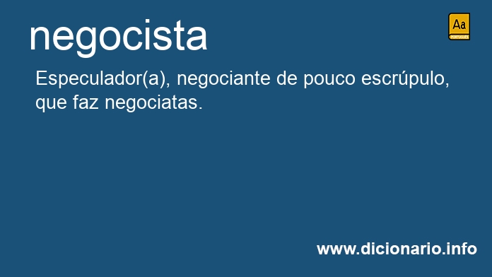 Significado de negocista