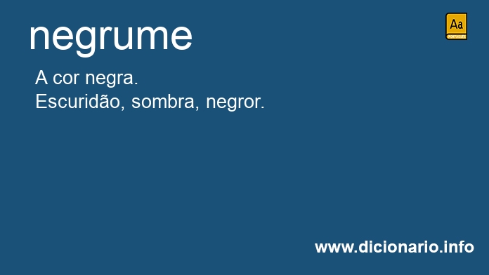 Significado de negrume