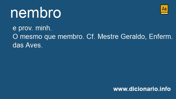 Significado de nembro