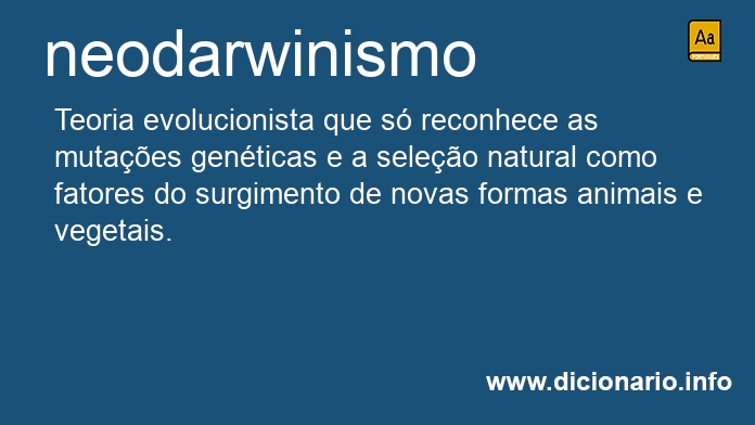 Significado de neodarwinismo