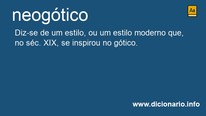 Significado de neogtica