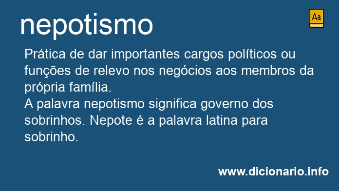 Significado de nepotismo