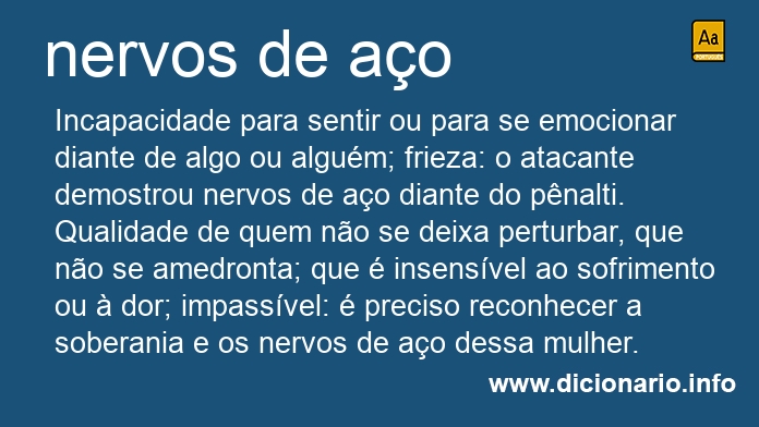 Significado de nervos de ao