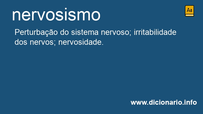 Significado de nervosismos