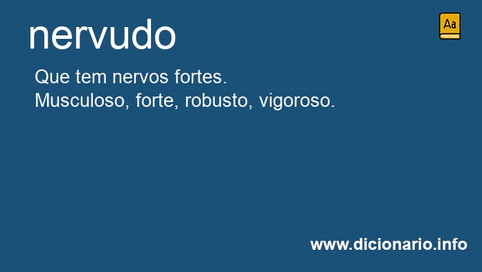Significado de nervudo