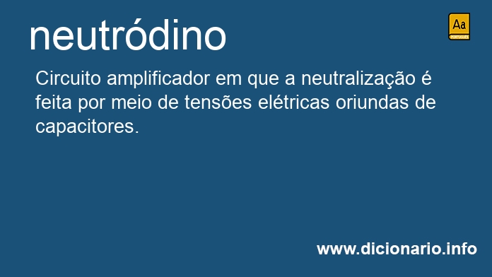 Significado de neutrdino