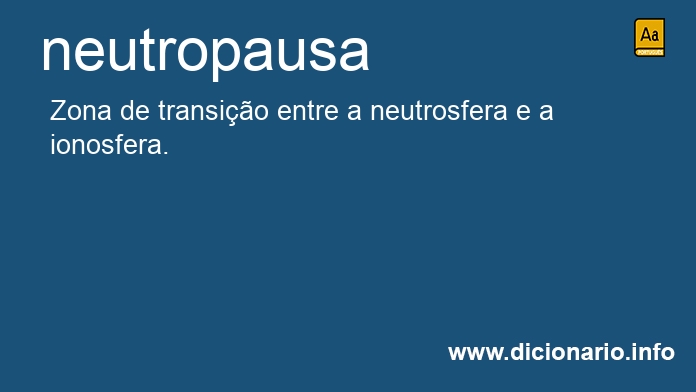 Significado de neutropausa