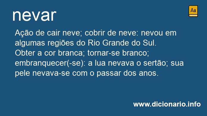 Significado de nevar