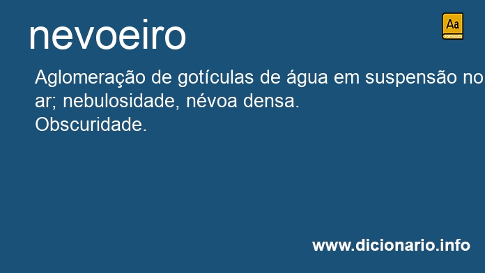 Significado de nevoeiros