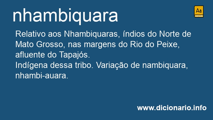 Significado de nhambiquara