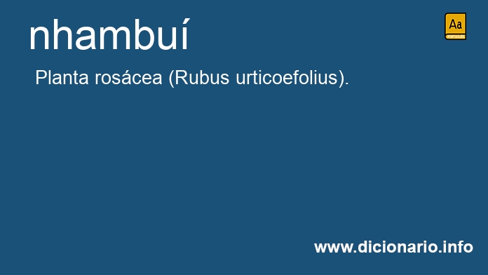 Significado de nhambu