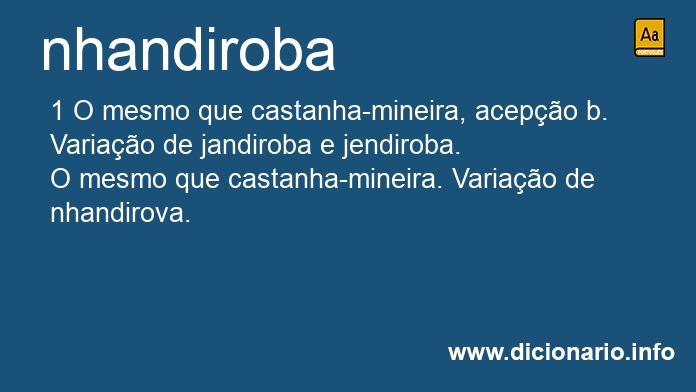 Significado de nhandiroba