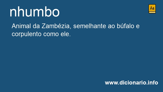 Significado de nhumbo