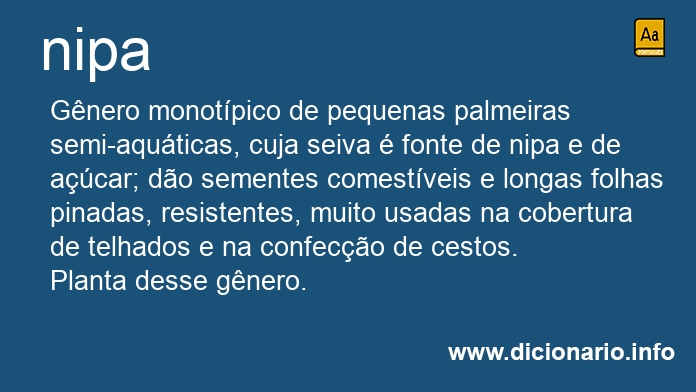Significado de nipa