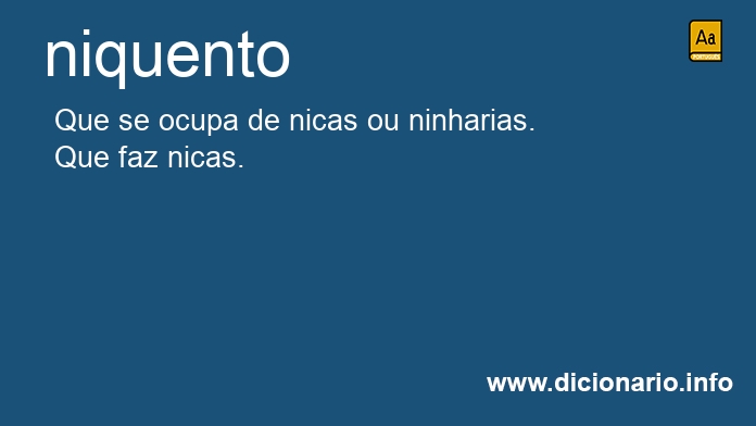 Significado de niquento