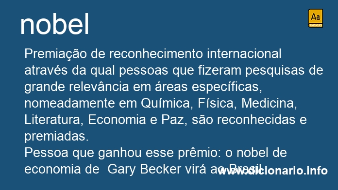 Significado de Nobel