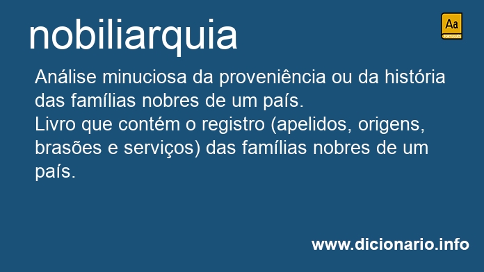 Significado de nobiliarquia