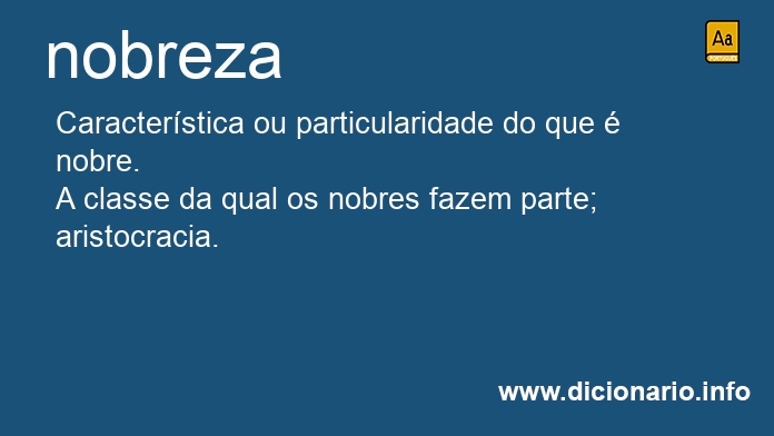 Significado de nobreza