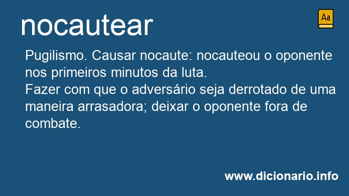 Significado de nocautear�o
