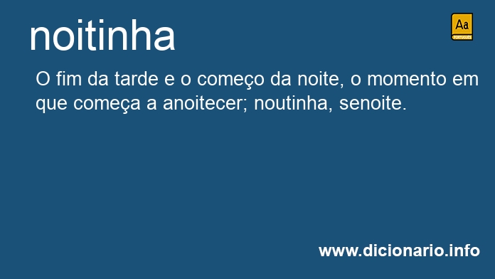 Significado de noitinha