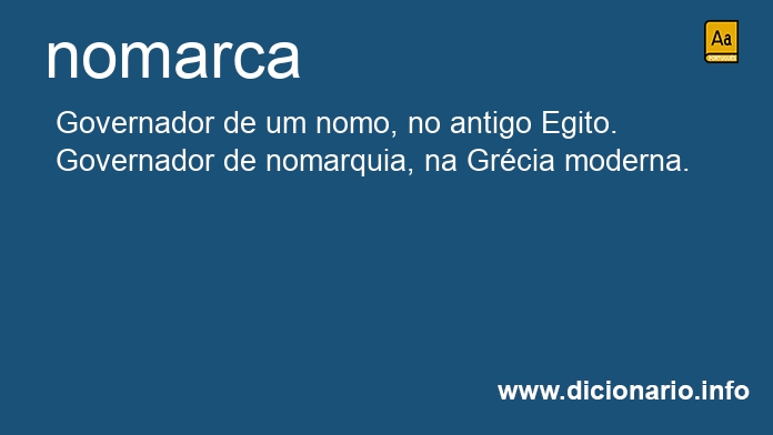 Significado de nomarca