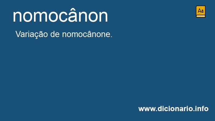 Significado de nomocnon
