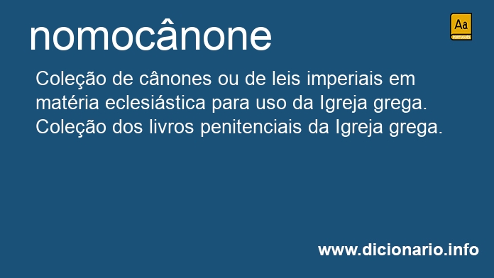 Significado de nomocnone