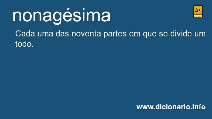 Significado de nonagsima