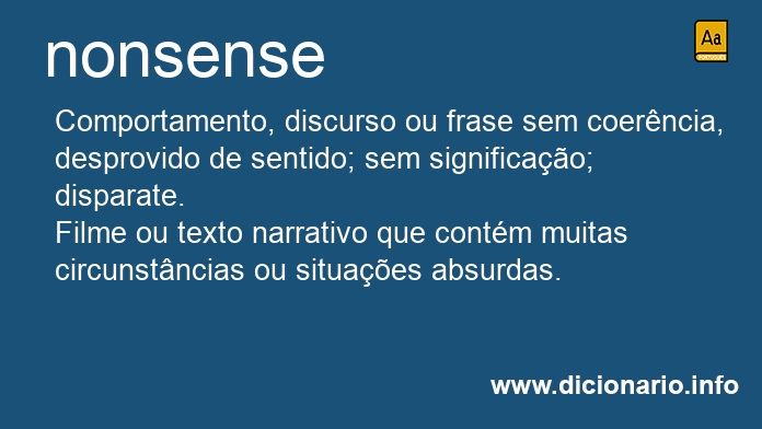 Significado de nonsense