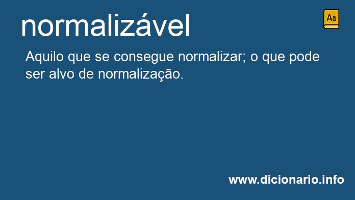 Significado de normalizvel