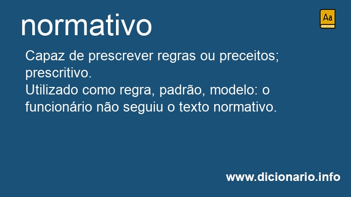 Significado de normativo