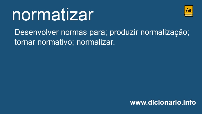 Significado de normatizar