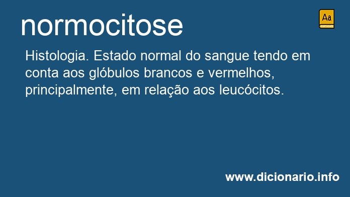 Significado de normocitose
